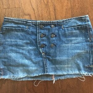 Anthropologie Blue Denim Skirt